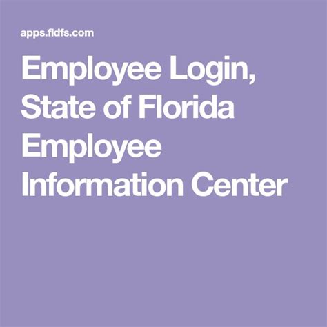 flfds|Employee Login, State of Florida Employee Information Center.
